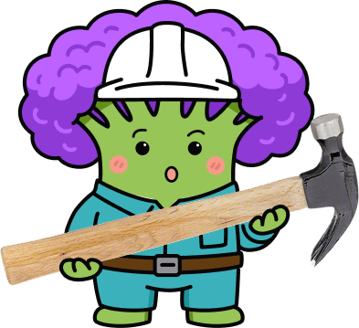 Broccoli mascot as Laura