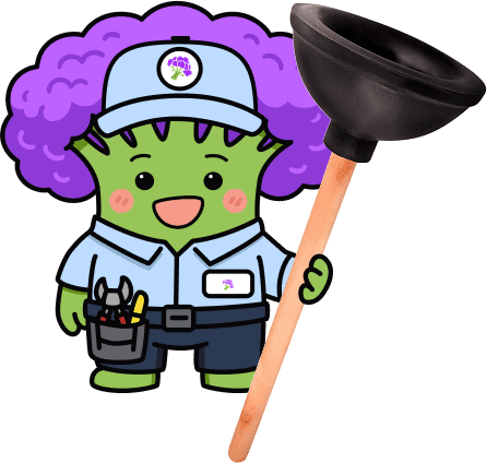 Broccoli mascot as Hailey