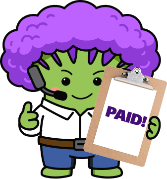 Broccoli mascot as Sean